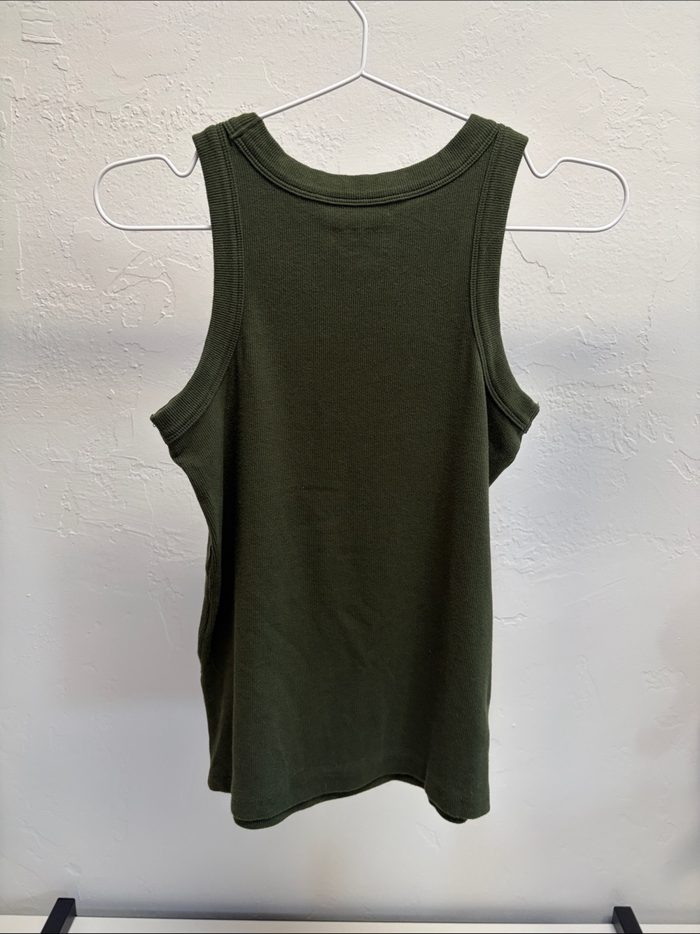 LOFT Dark Olive Ribbed Tank - Picture 2 of 2
